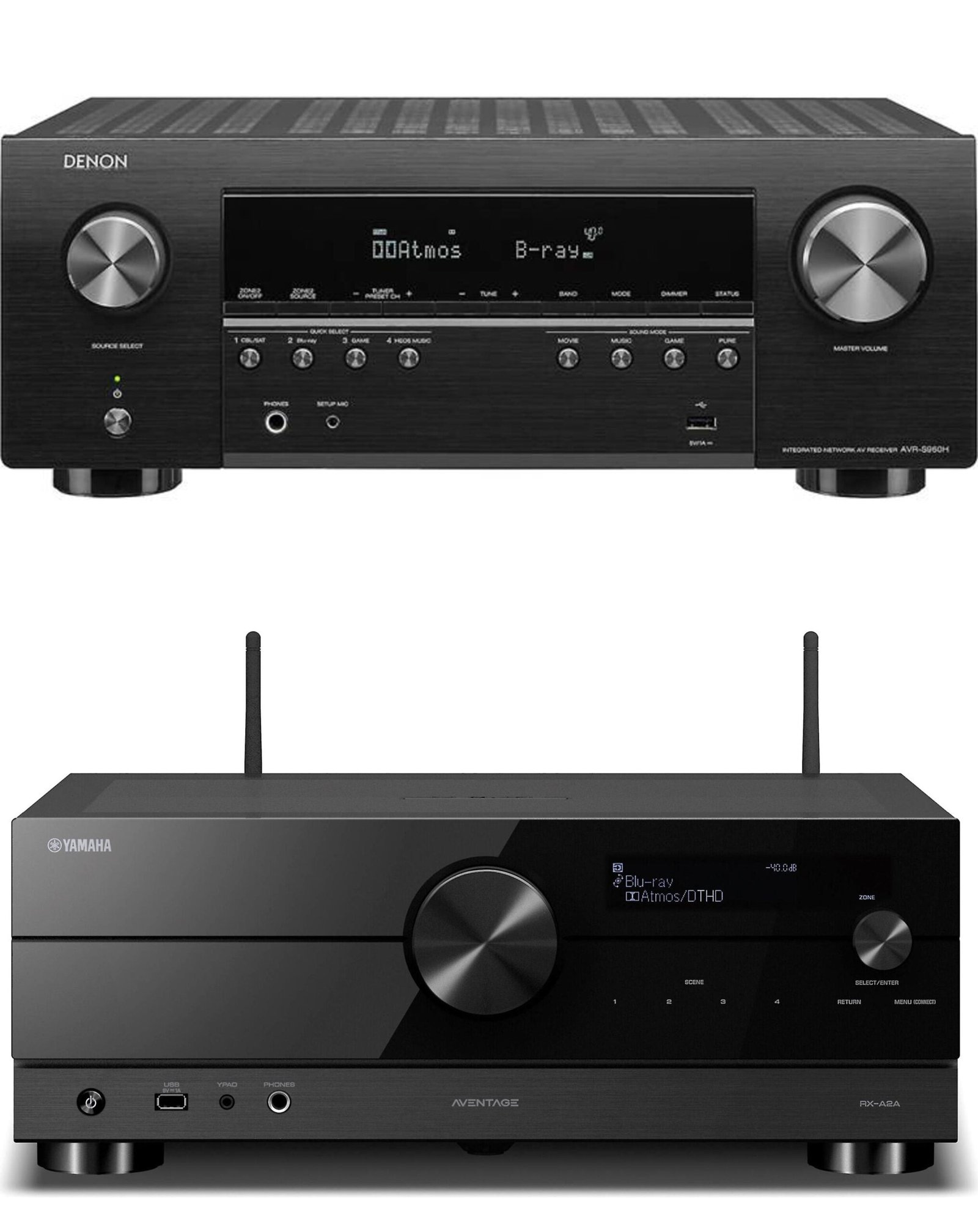 Denon Rx3 Denon AVR-S960H vs Yamaha RX-A2A - Detailed Comparison